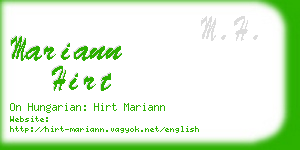 mariann hirt business card
